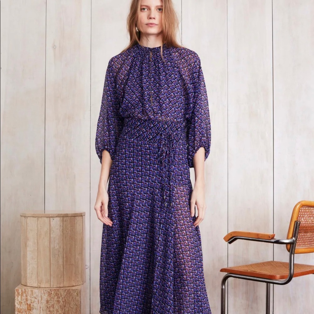 APIECE APART purple silk blouse